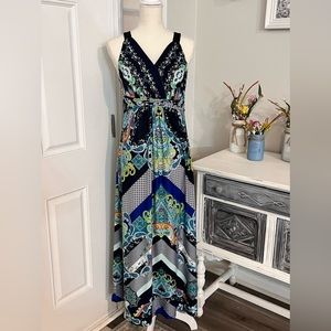 Metaphor Paisley Print Maxi Dress Petite L